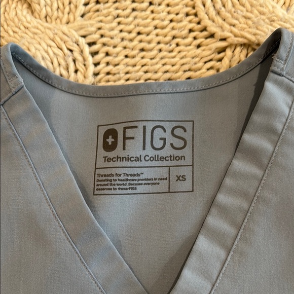 Figs Dusty Blue Scrub Top - Picture 2 of 3
